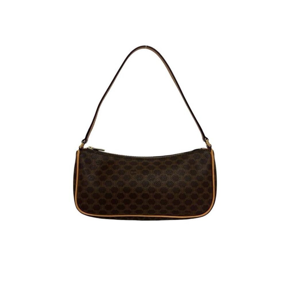 Celine Macadam Triomphe Leather Shoulder Bag